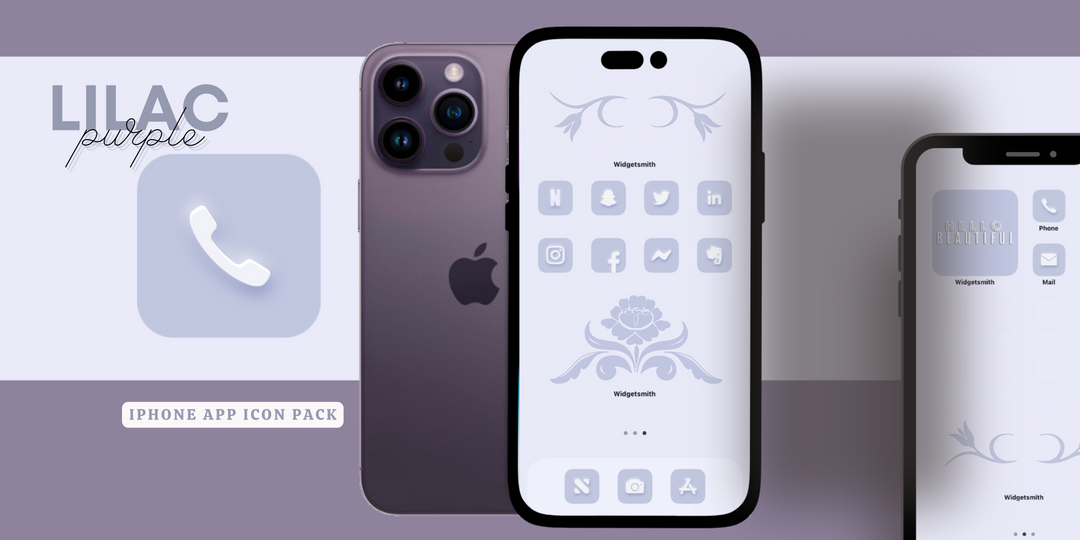 Give Your Phone a Unique Look with This Lilac Purple App Icon Theme