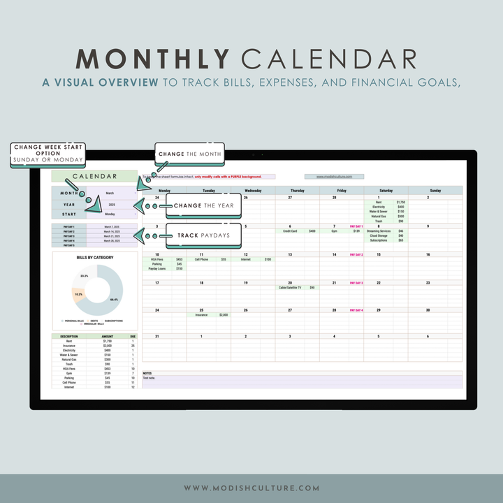 Complete Yearly Finance Planner BUNDLE | Google Sheets TEMPLATE