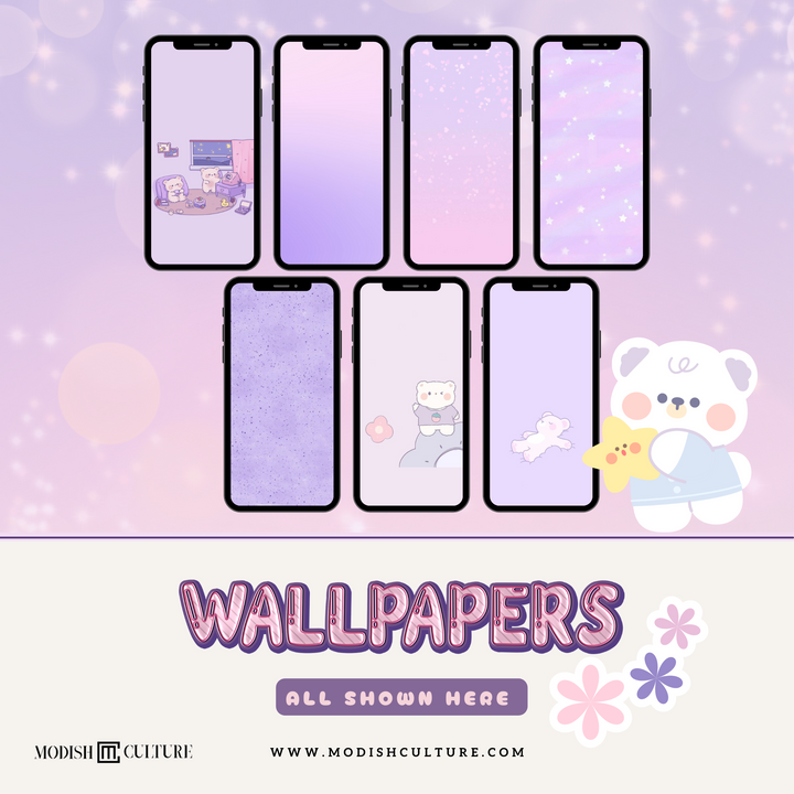 Kawaii Purple Bliss iPhone App Icon Theme for iOS14+