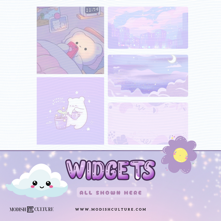 Kawaii Purple Bliss iPhone App Icon Theme for iOS14+