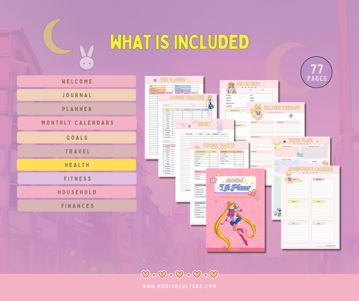 Moon Girl Life Planner | PRINTABLE PDF