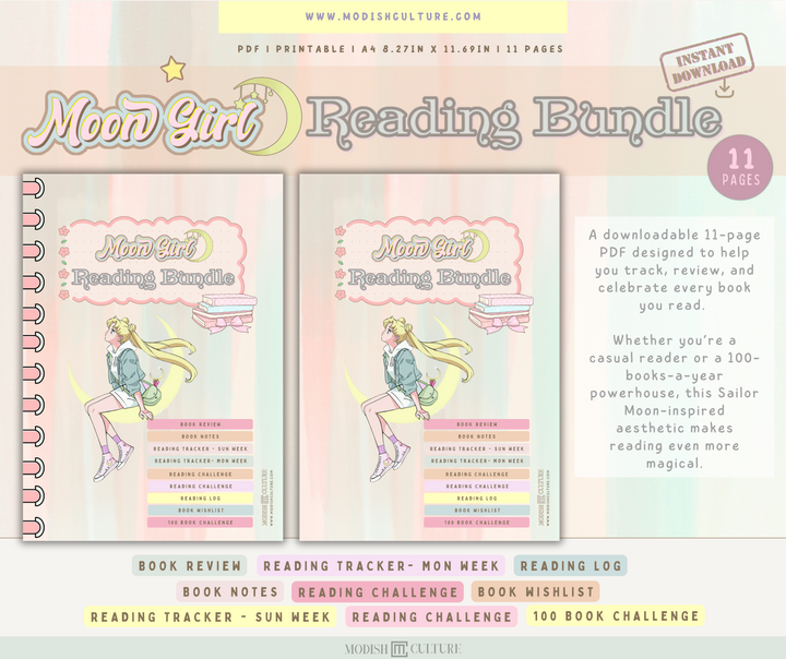 Moon Girl Reading Bundle | PRINTABLE PDF
