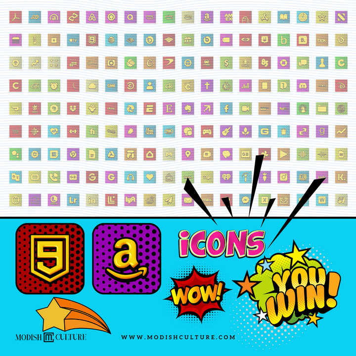 Pop Art Splash iPhone App Icon Theme | iOS14+