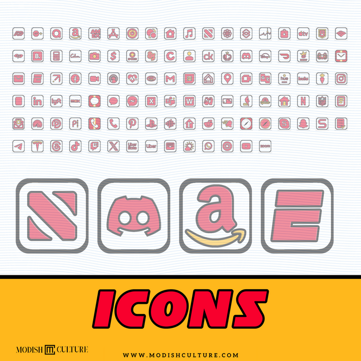 Red and Yellow Chiefs App Icon Theme for iOS14+ | Kansas City Chiefs