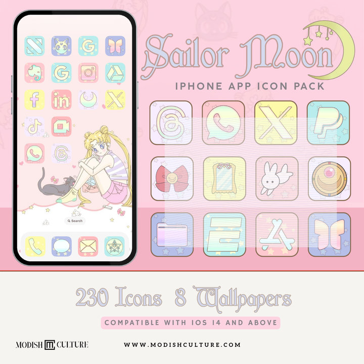 Sailor Moon iPhone App Icon Pack