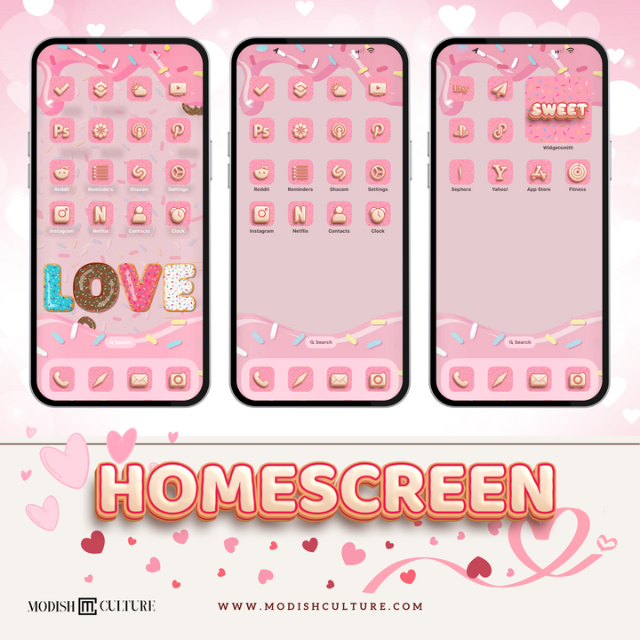 Sweet Love iPhone App Icon Theme for iOS14+