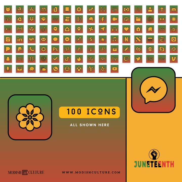 Juneteenth App Icon Theme | Black History | Culture