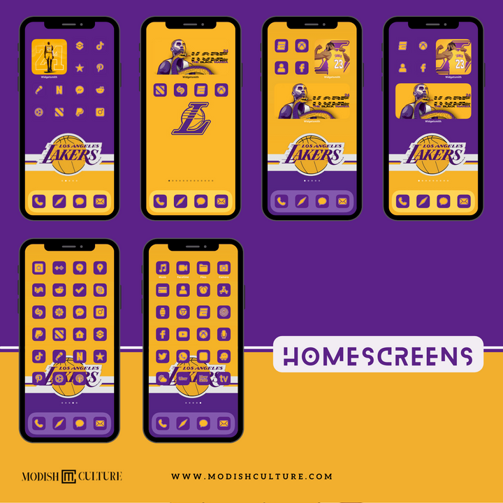Lakers iPhone App Icon Theme for iOS14+