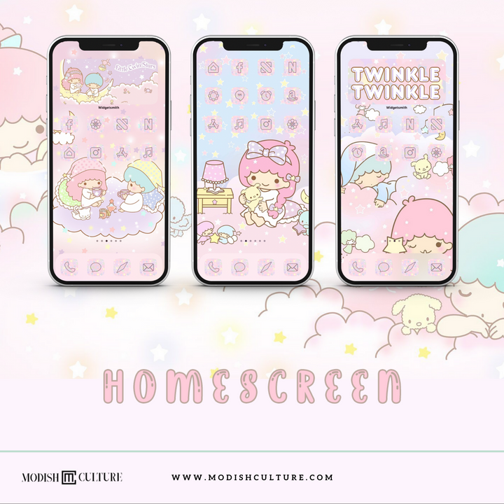 Little Twin Stars iPhone iOS14+ App Icon Theme
