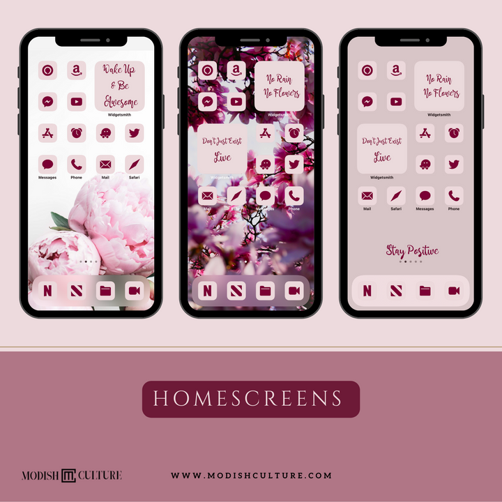 Pink Rose iPhone App Icon Theme
