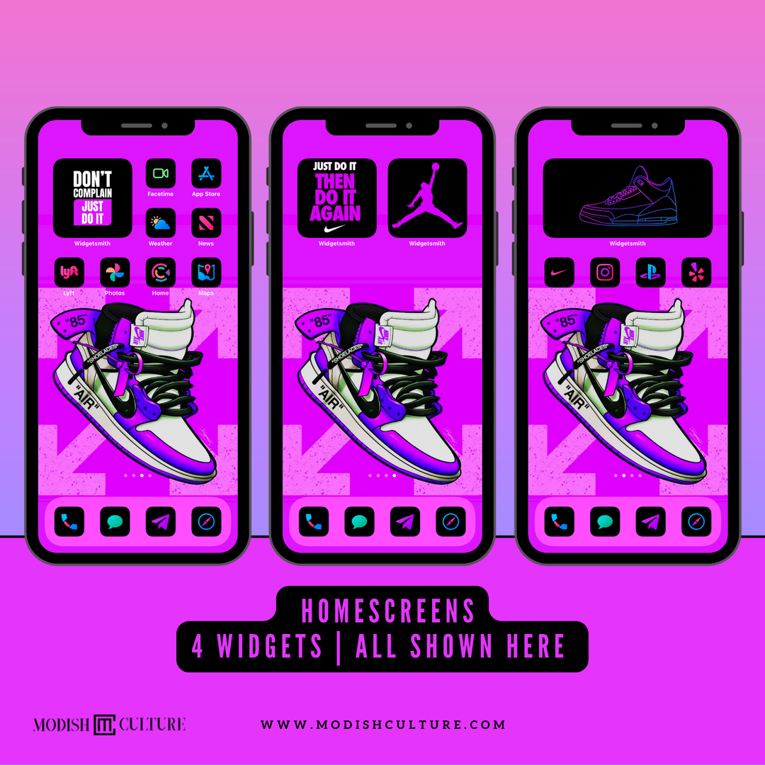 Purple JORDAN iPhone iOS14+ App Icon Theme