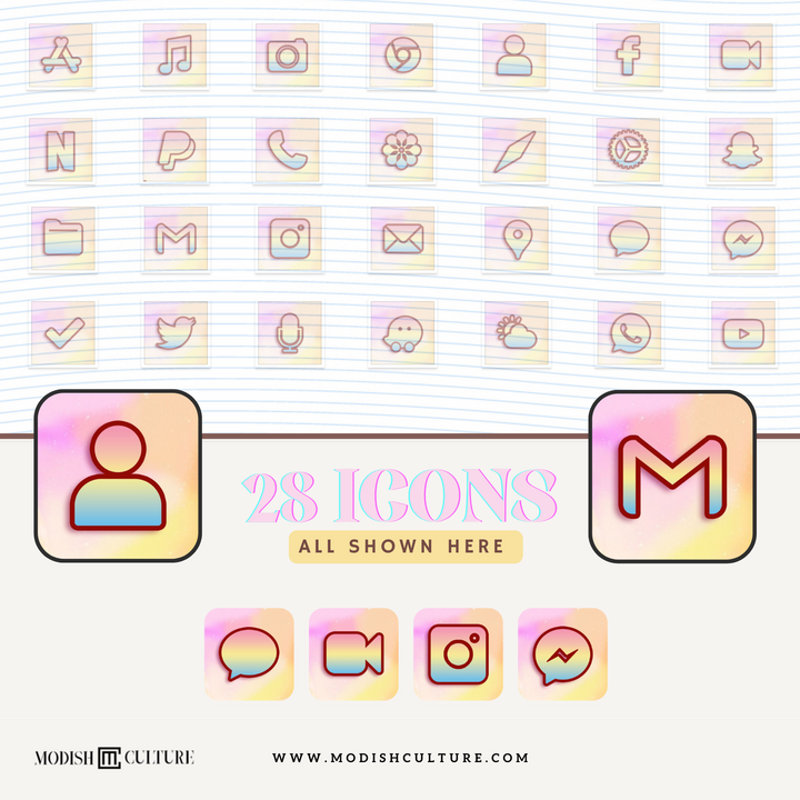 Sailor Moon Gradient Pink iPhone iOS14+ App Icon Theme