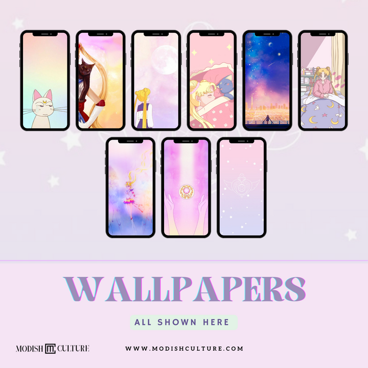 Sailor Moon Gradient Pink iPhone iOS14+ App Icon Theme
