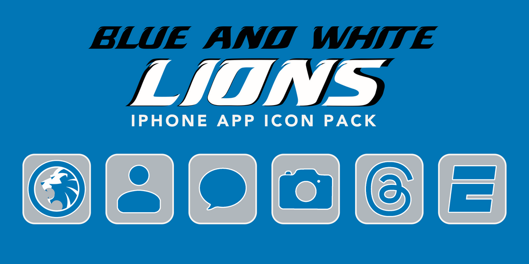 Show Your Detroit Lions Pride with the Blue and White App Icon Theme