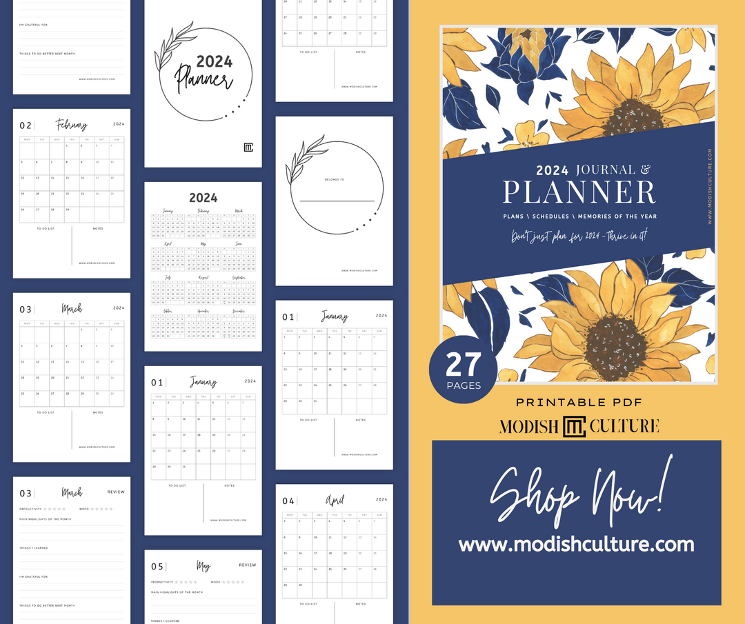 2024 Journal & Planner | PRINTABLE PDF