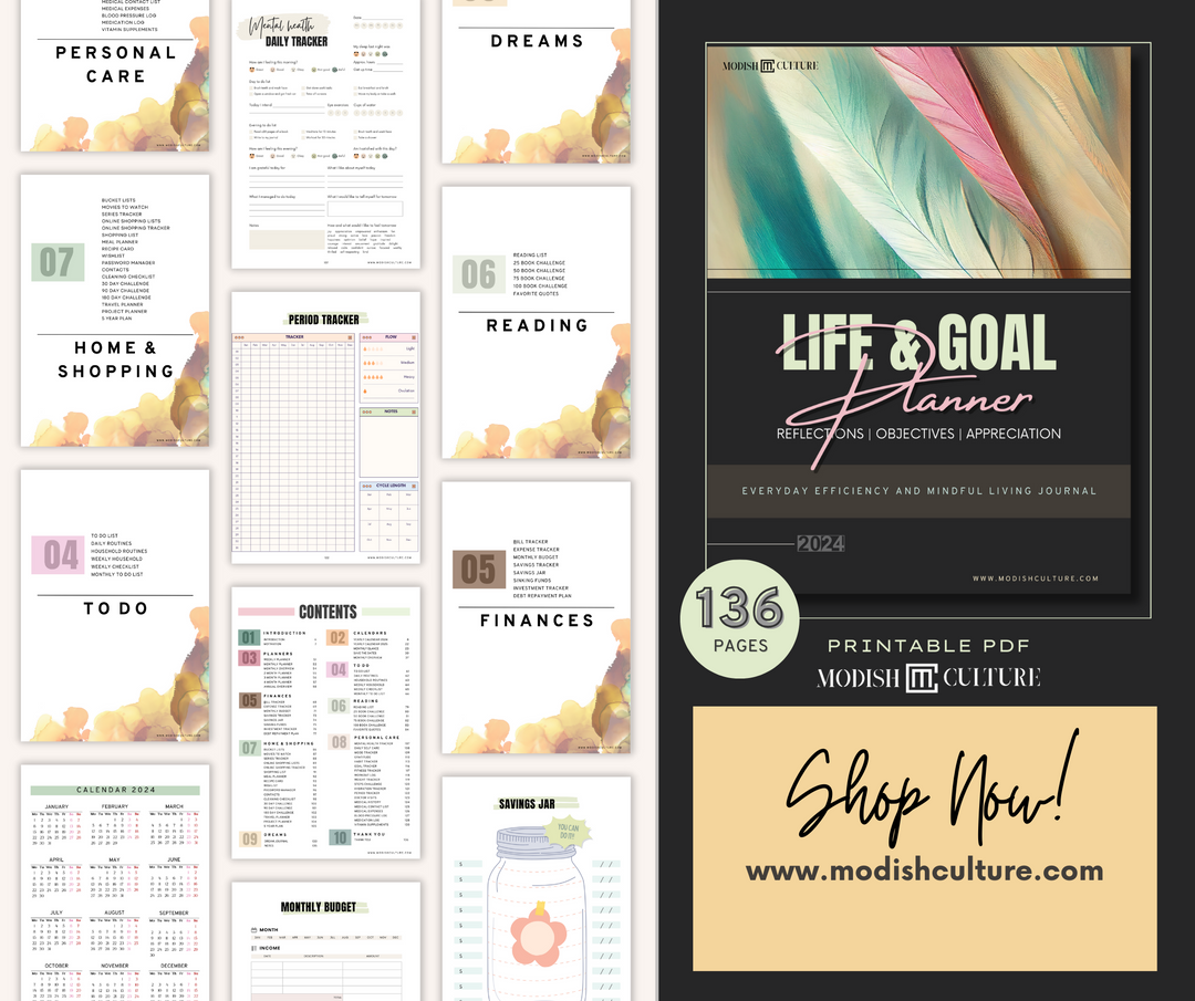 2024 Life & Goal Planner | PRINTABLE PDF