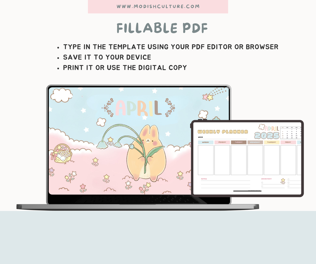 2025 KAWAII Weekly Planner | PRINTABLE PDF