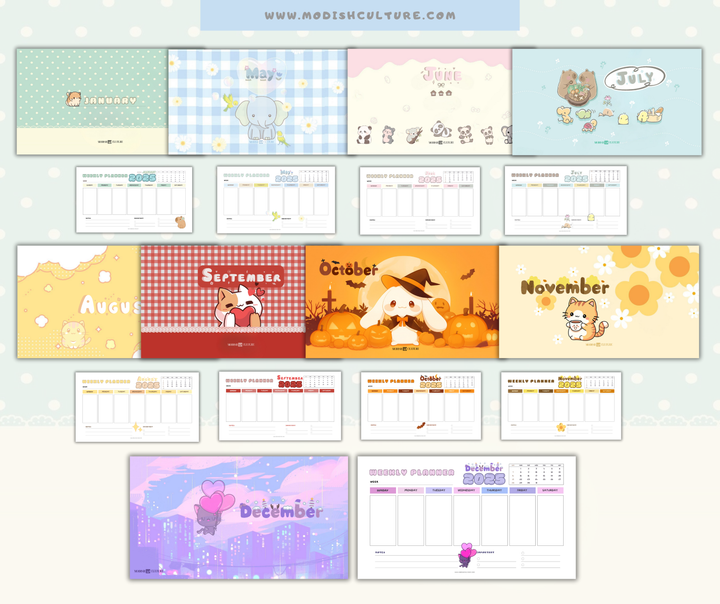 2025 KAWAII Weekly Planner | PRINTABLE PDF