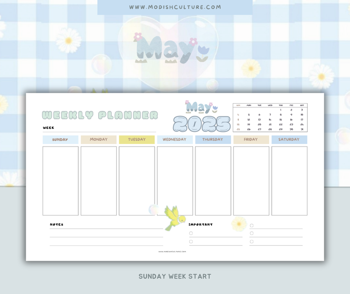 2025 KAWAII Weekly Planner | PRINTABLE PDF