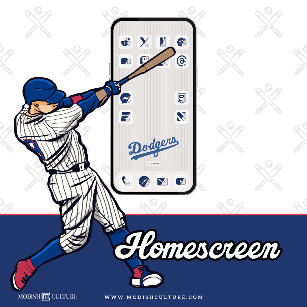 Blue and White Dodgers App Icon Theme for iOS14+ | Los Angeles Dodgers