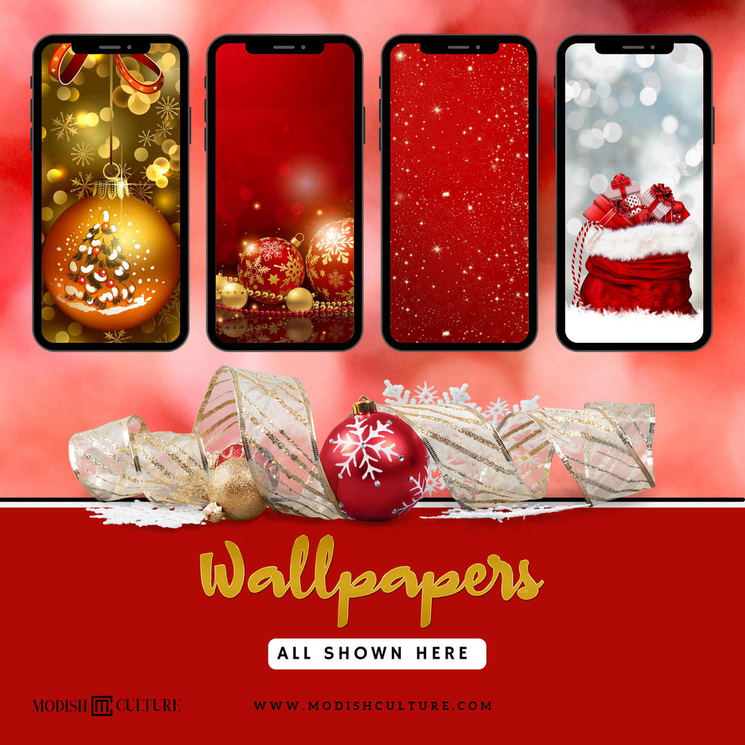 Red and Gold Christmas iPhone and Android App Icon Theme