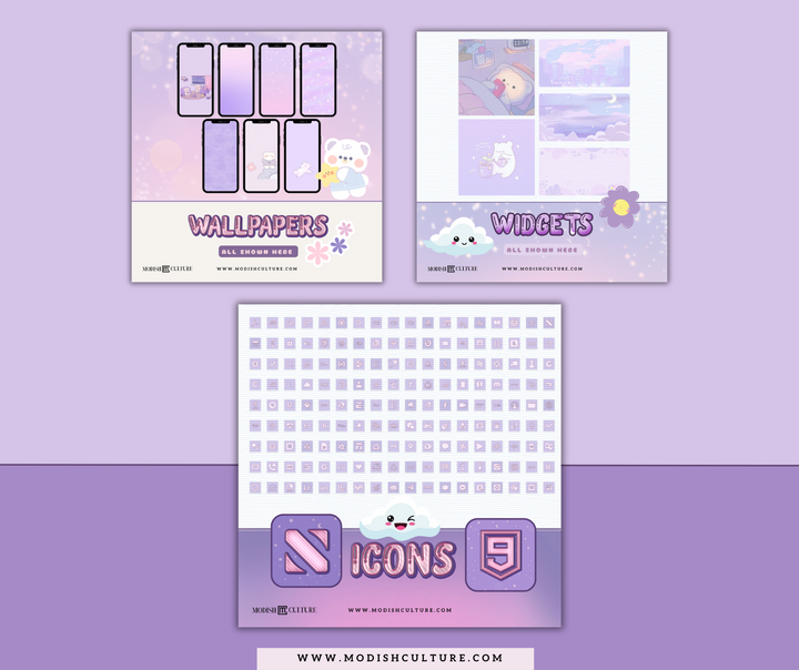 KAWAII Bliss BUNDLE | iPhone App Icon Themes for iOS14+