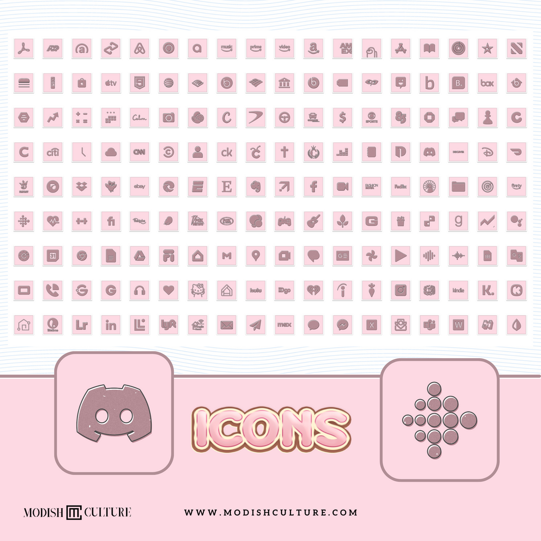 Kawaii Pink Bliss iPhone App Icon Theme for iOS14+