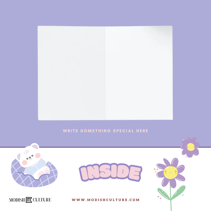 KAWAII Purple Bliss Valentine's Day Card | PRINTABLE