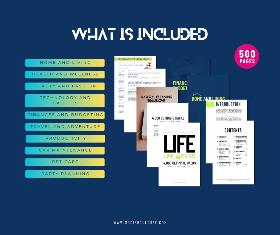 Life Unlocked: 4,000 Ultimate Hacks for Every Aspect of Daily Living | PRINTABLE PDF