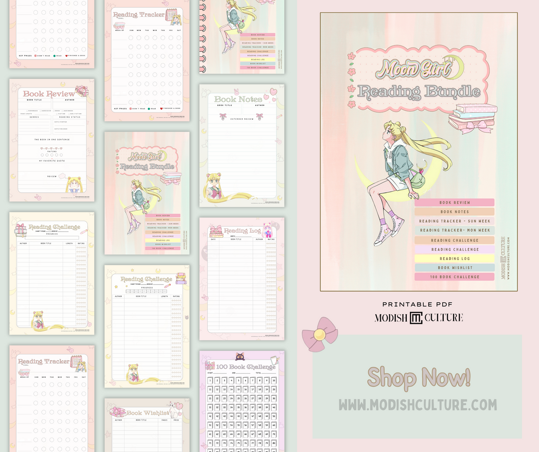Moon Girl Reading Bundle | PRINTABLE PDF