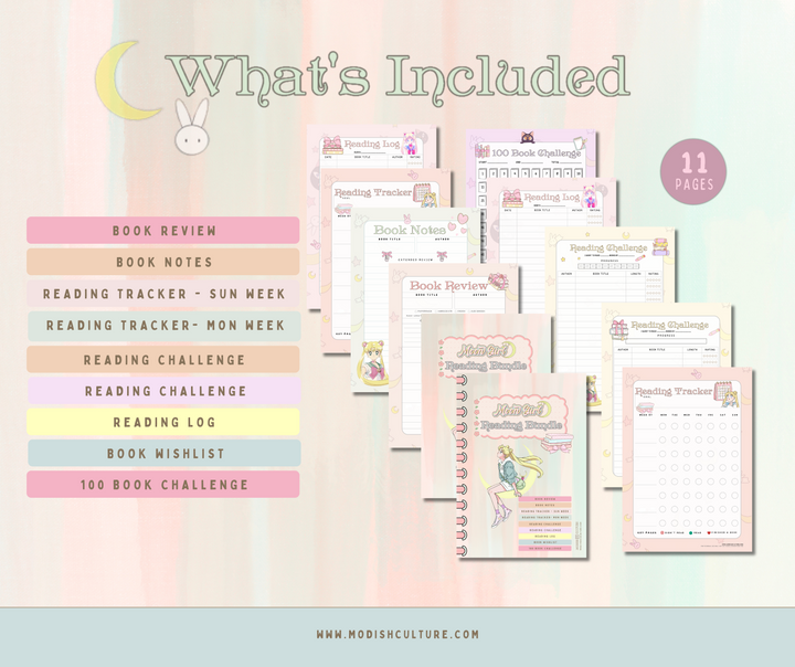 Moon Girl Reading Bundle | PRINTABLE PDF