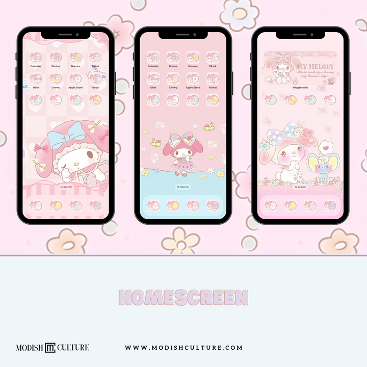 My Melody Kawaii iPhone App Icon Theme for iOS14+