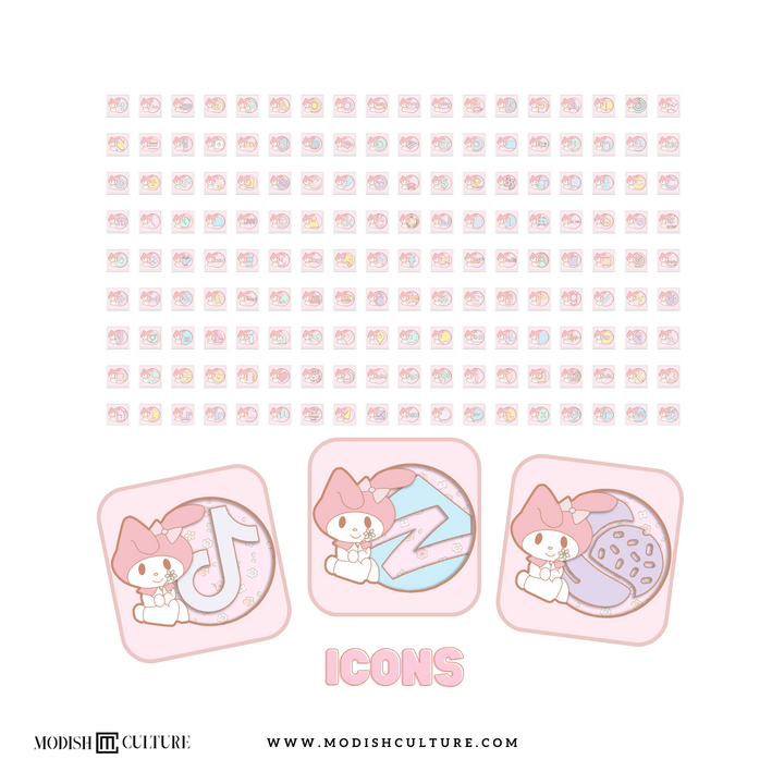 My Melody Kawaii iPhone App Icon Theme for iOS14+