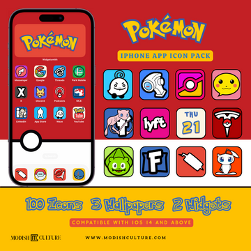 Pokémon iPhone App Icon Theme for iOS14+ – Modish Culture