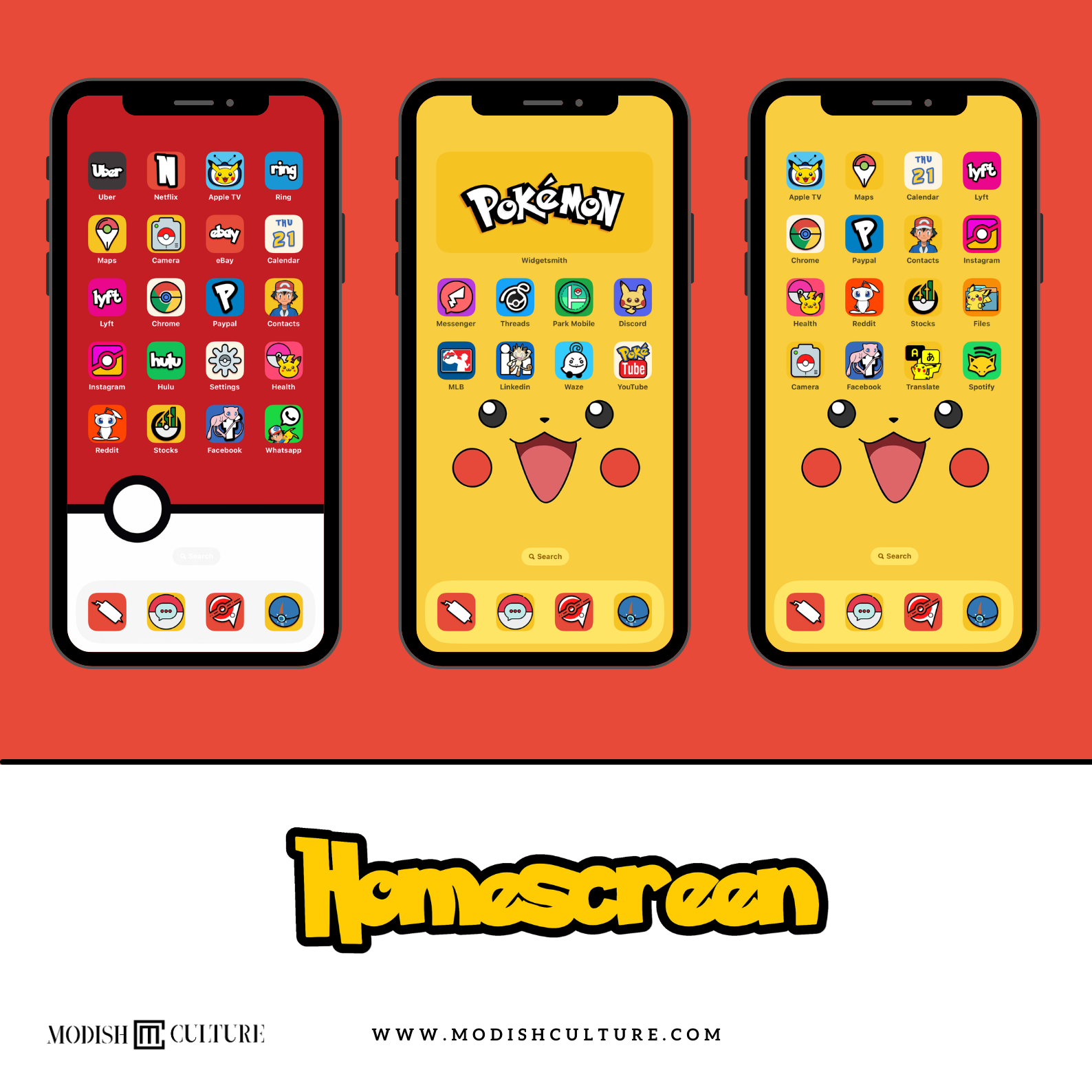 Pokémon iPhone App Icon Theme for iOS14+ – Modish Culture