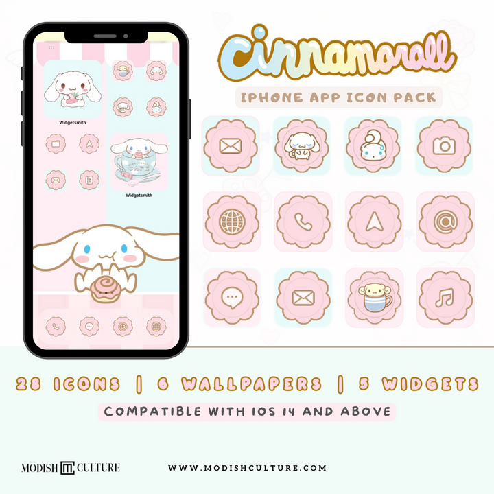 Pink Kawaii Bundle iPhone iOS14+ App Icon Theme