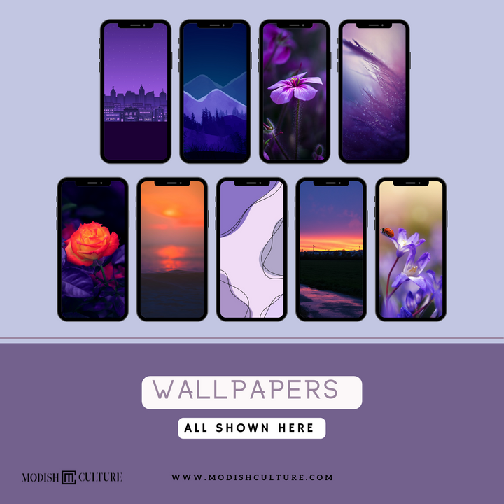 Deep Purple Watercolor iPhone iOS14+ App Icon Theme