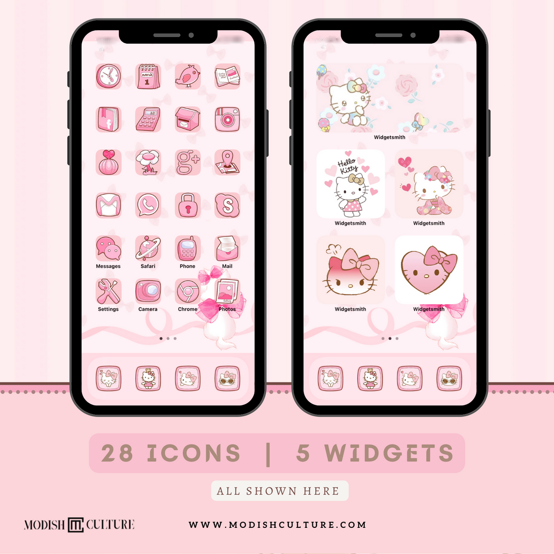 Pink Kitty iPhone iOS14+ App Icon Theme