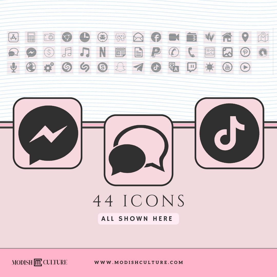 Pink Secrets iPhone iOS14+ App Icon Theme