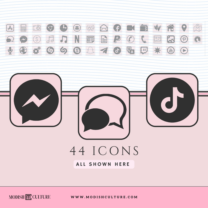 Pink Secrets iPhone iOS14+ App Icon Theme