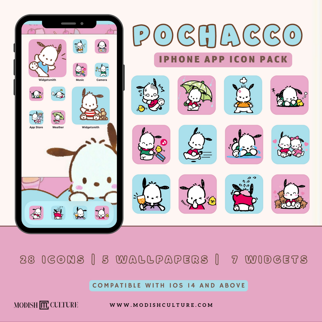 Pochacco iPhone iOS14+ App Icon Theme