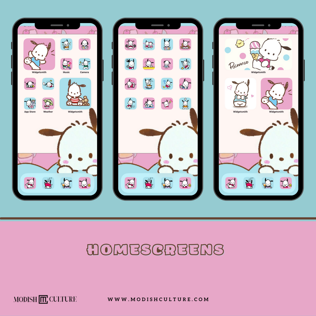 Pochacco iPhone iOS14+ App Icon Theme