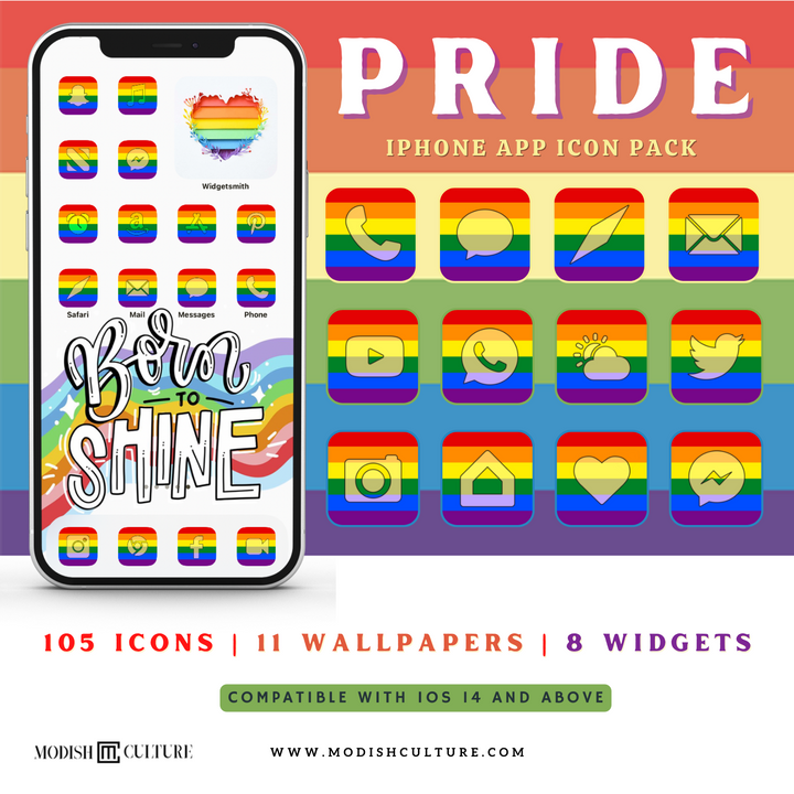 PRIDE iPhone iOS14+ App Icon Theme