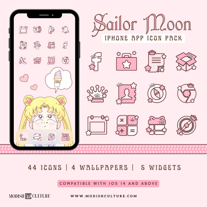 Pink Kawaii Bundle iPhone iOS14+ App Icon Theme