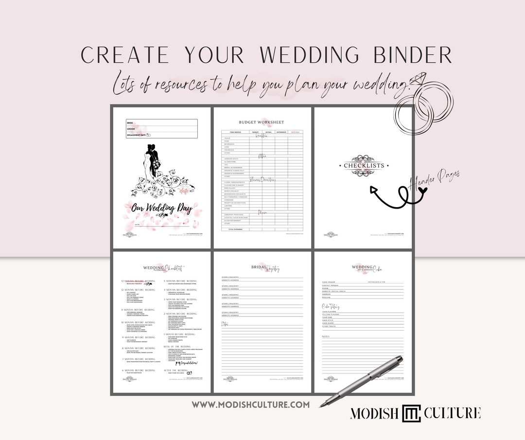 Pdf free printable wedding binder templates 60 photos