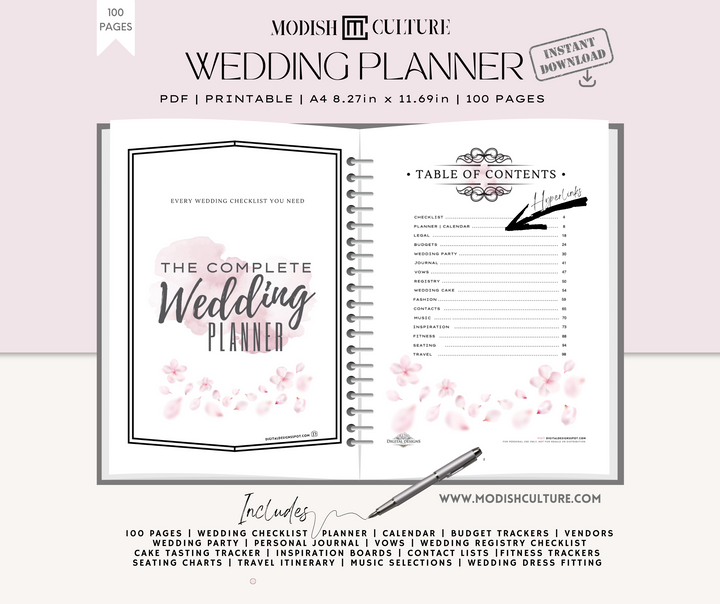 The Complete Wedding Planner | PRINTABLE PDF